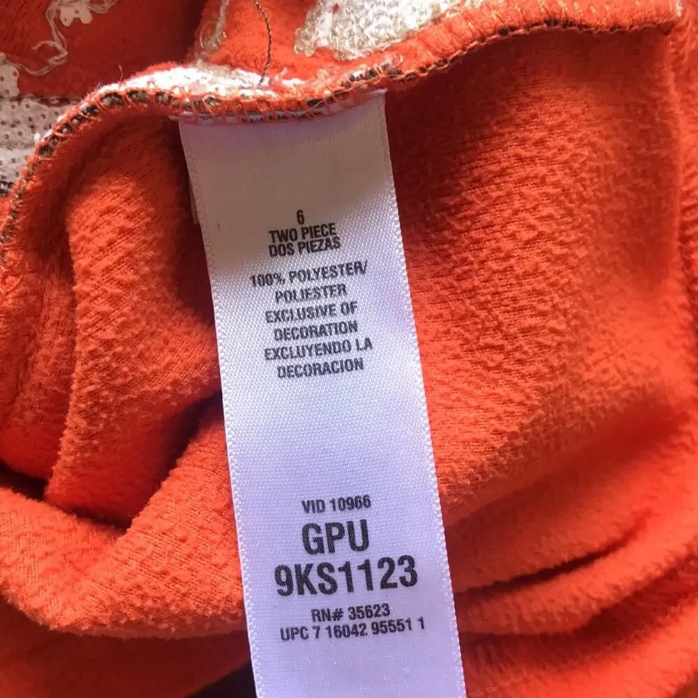 Carter's Super Comfy Fleece Truck Orange Long Sleeve Shirt Boys Size 6